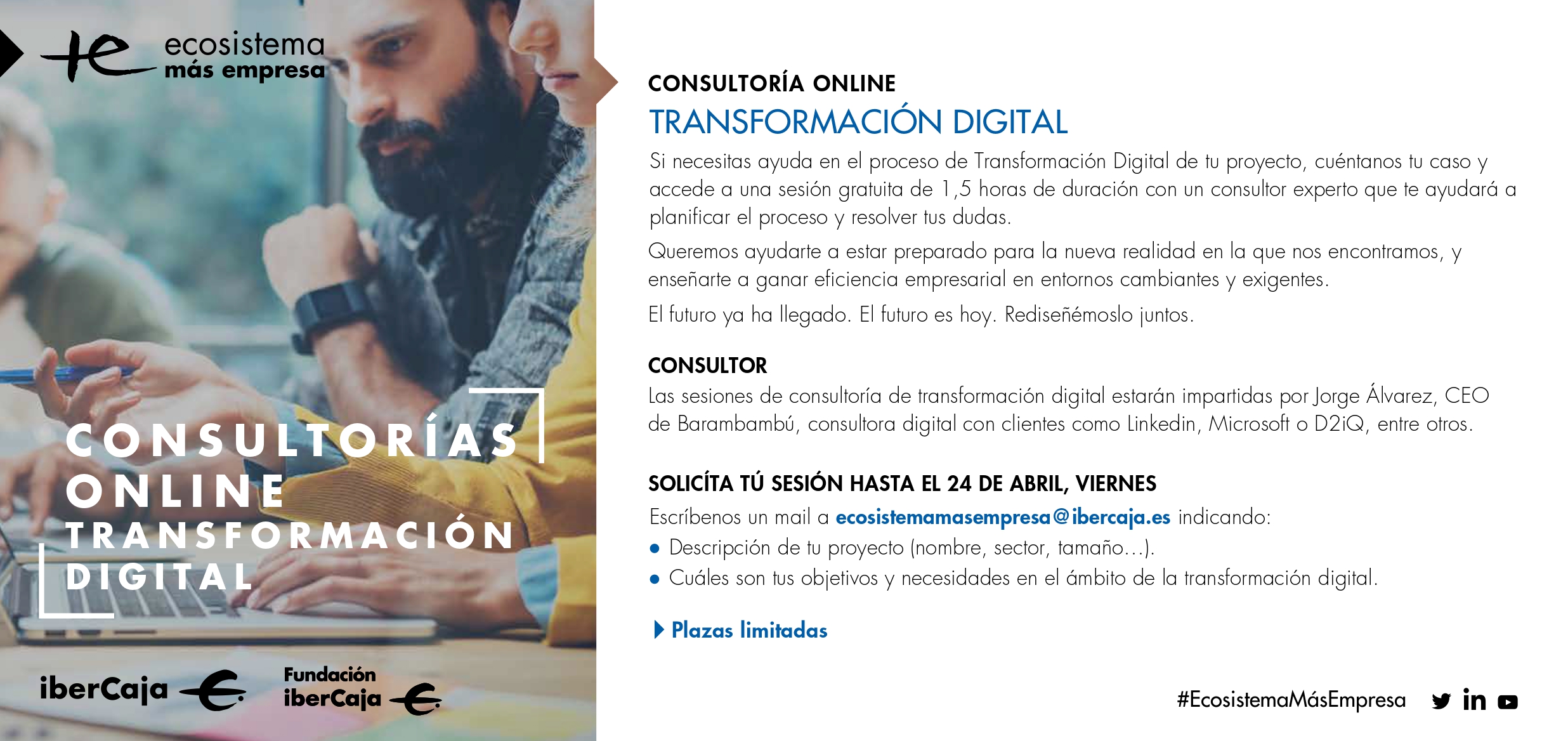 Abrimos convocatorias a las consultorías online de Transformación Digital